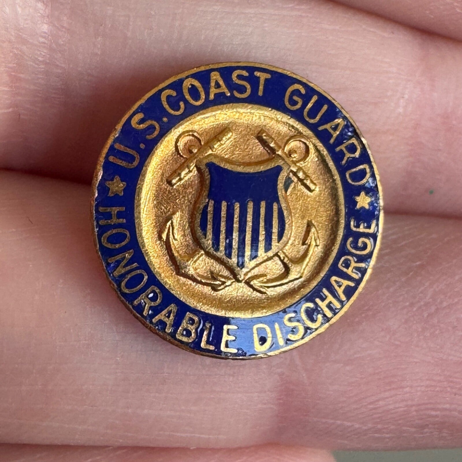 Vintage U.S. Coast Guard Honorable Discharge Lapel Pin