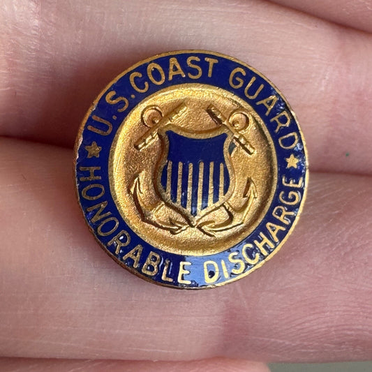 Vintage U.S. Coast Guard Honorable Discharge Lapel Pin