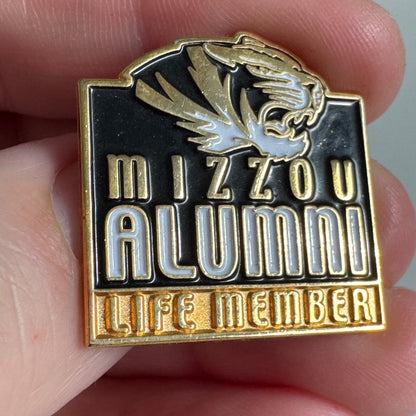 Vintage Mizzou Alumni Life Member University of Missouri Lapel Pin Tigers