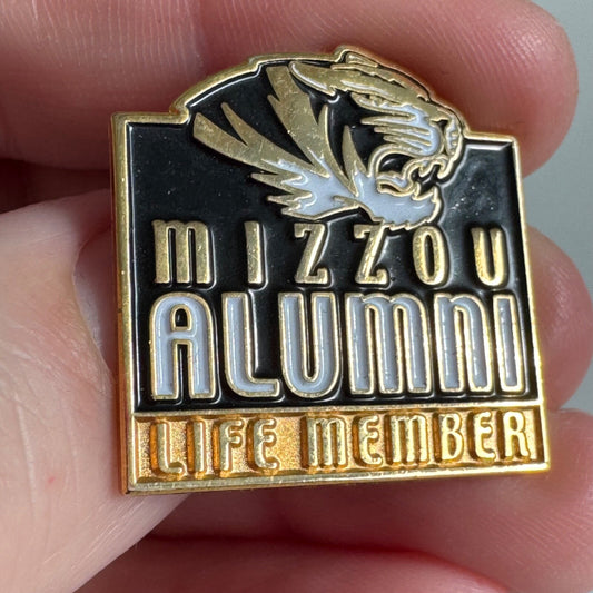 Vintage Mizzou Alumni Life Member University of Missouri Lapel Pin Tigers