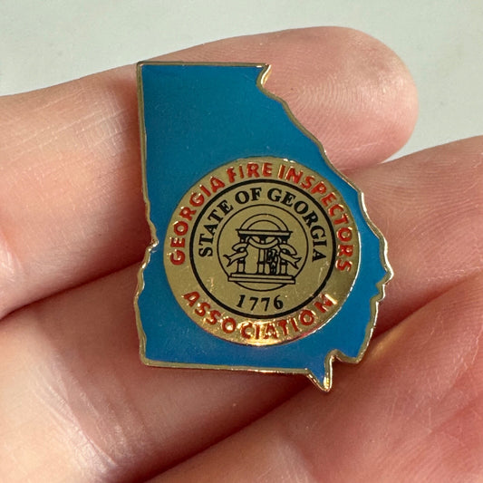 Vintage Georgia Fire Inspectors Association Lapel Pin 