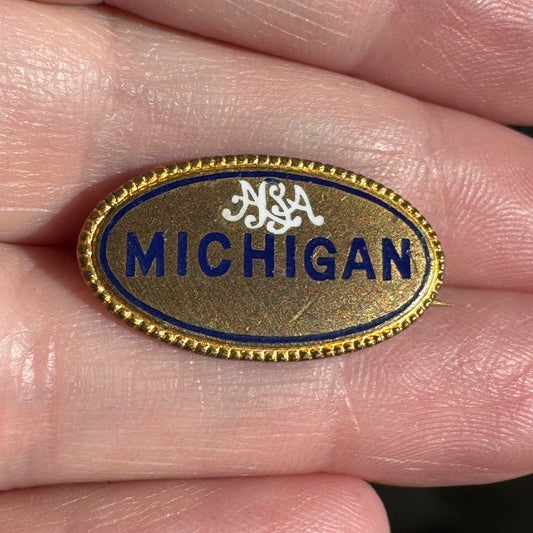 Antique University of Michigan Lapel Pin Whitehead & Hoag Fraternity? Sorority?