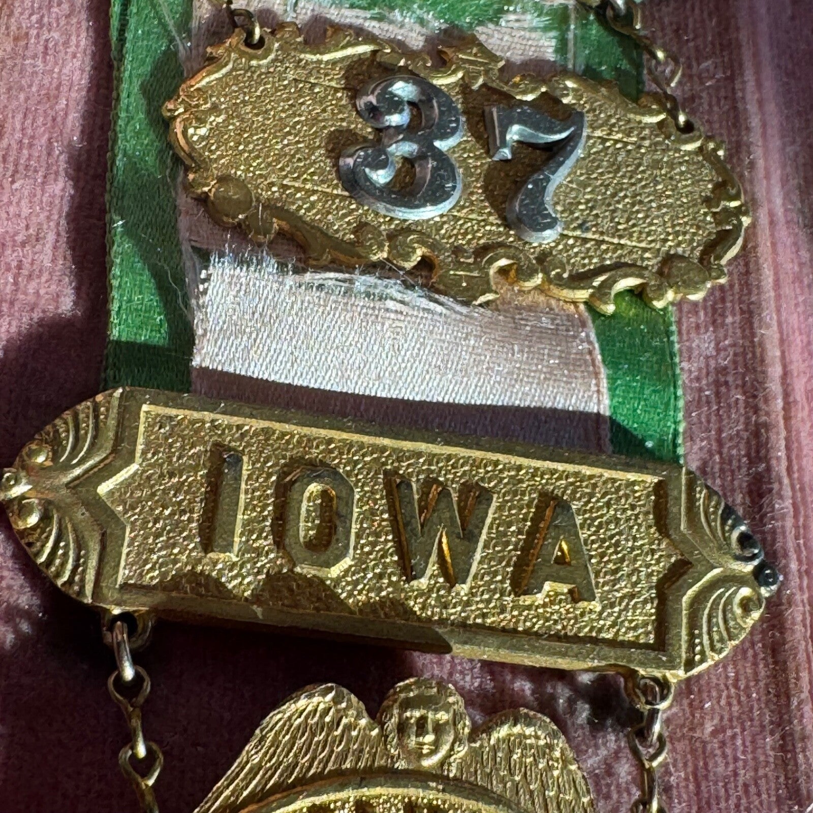 Daughters of REBEKAH IOWA ASSEMBLY MEDAL PAST NOBLE GRAND LODGE 37 Pin IOOF