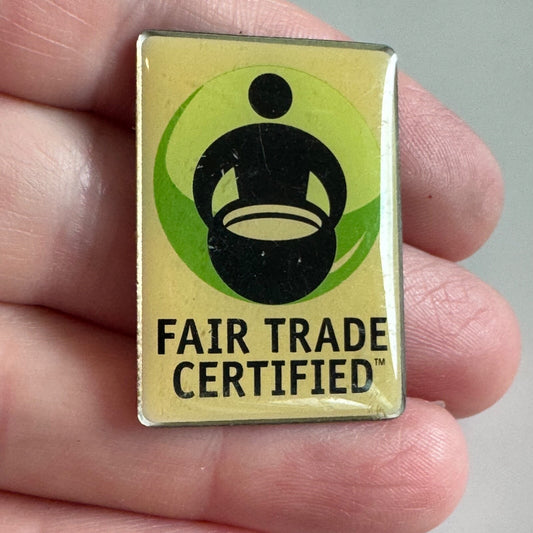 Vintage Fair Trade Certified Lapel Pin Coffee