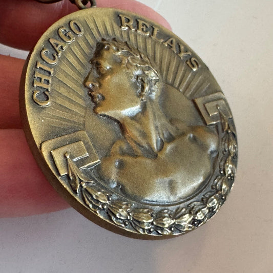 Vtg 1951 Chicago Relays Medal One Mile Relay 3rd Daily News Stadium Balfour