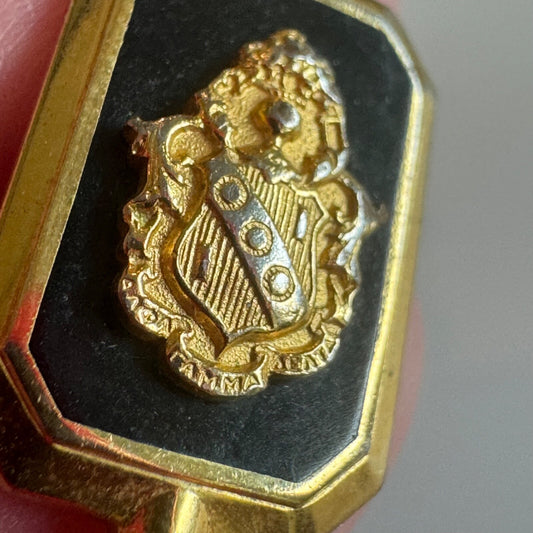 Vintage Alpha Gamma Delta Sorority Foundation Scholarship Crest Key Fob Pendant 