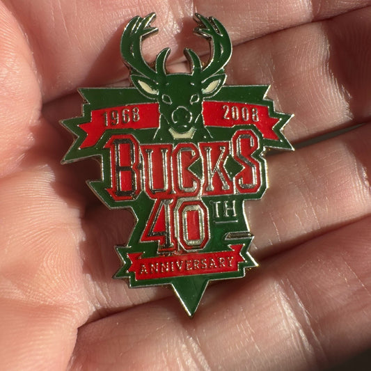 2008 Milwaukee Bucks 40th Anniversary Lapel Pin Souvenir Lapel Pin 