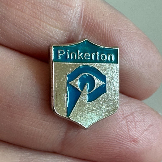 Vintage Pinkerton Logo Lapel Pin Tie Tack Security