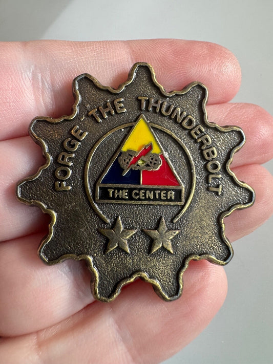 Vintage Forge the Thunderbolt Chief of Armor Challenge Coin Armor Center