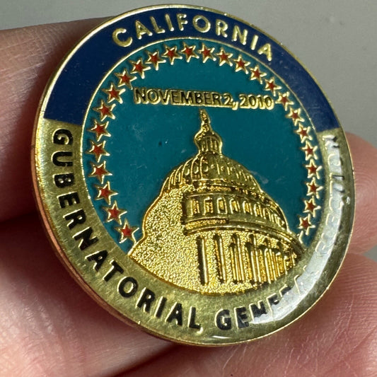 2010 California Gubernatorial General Election Lapel Pin