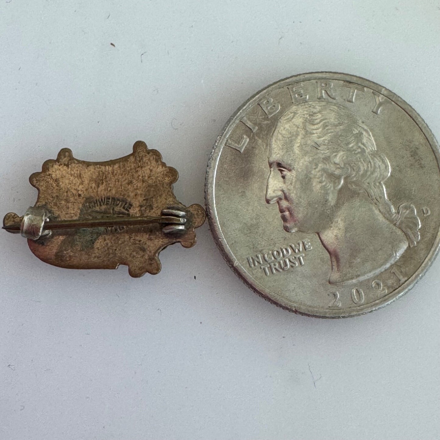 Antique PO ESZJ Lapel Pin Fraternal Political Poland? Czech?