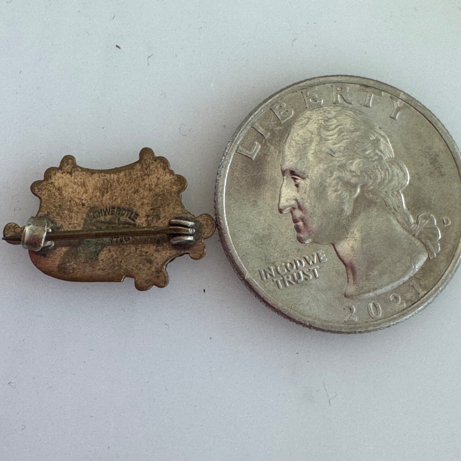 Antique PO ESZJ Lapel Pin Fraternal Political Poland? Czech?