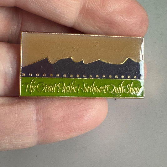 Vintage Great Pacific Northwest Quilt Show Enamel Pin