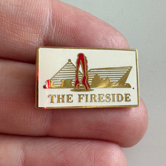 Vintage The Fireside Theater Logo Lapel Pin Wisconsin