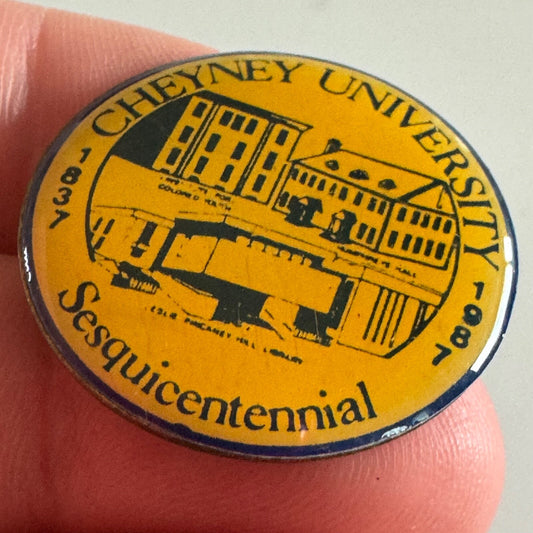 Cheney University Wolves Sesquicentennial 1987 Vintage Pin RARE