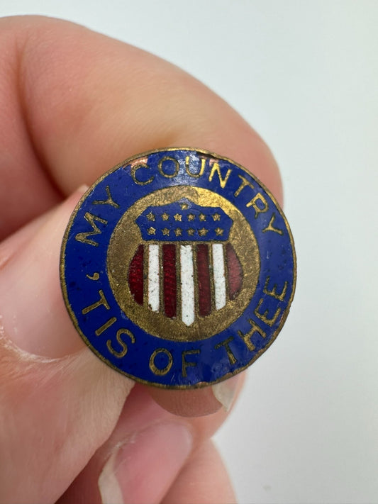 My Country Tis of Thee pin back button