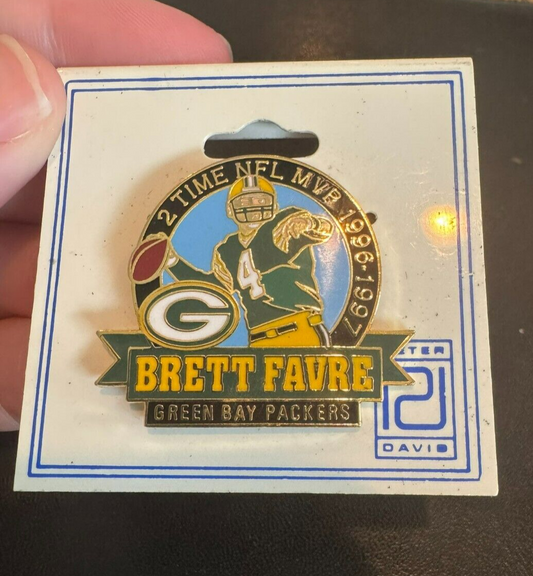 Green Bay Packers Two-Time NFL MVP Brett Favre Lapel Pin
