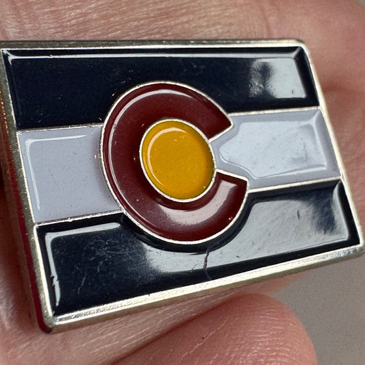 Vintage Colorado State Flag Enamel Souvenir Tourist Lapel Pin