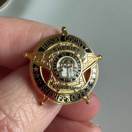 Vintage Henry County Sheriff's Office Badge Lapel Pin Rare Georgia
