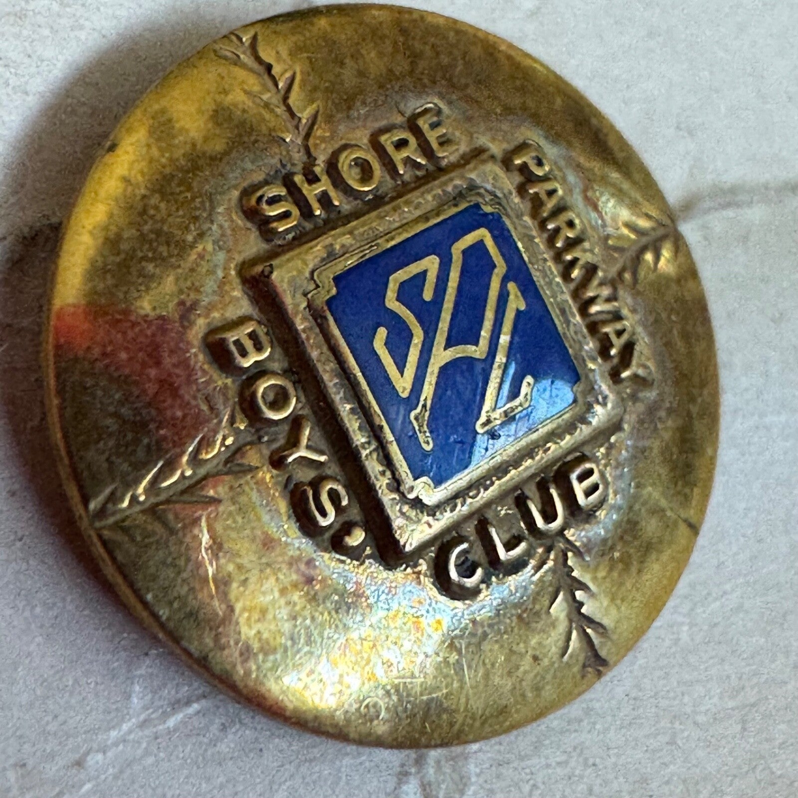 Vintage Shore Parkway Boys' Club Baseball SPL Pin Award Incentives New York City