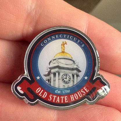 Connecticut's Old State House Souvenir Lapel Pin Connecticut CT