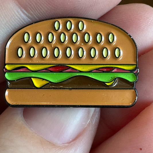 Enamel Cheeseburger Lapel Pin Wade
