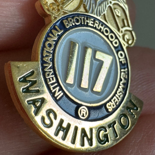 Vintage International Brotherhood of Teamsters Local 117 Washington Pin Rare