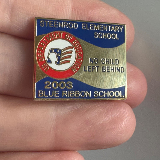Steenrod Elementary School 2003 Blue Ribbon Pin – No Child Left Behind