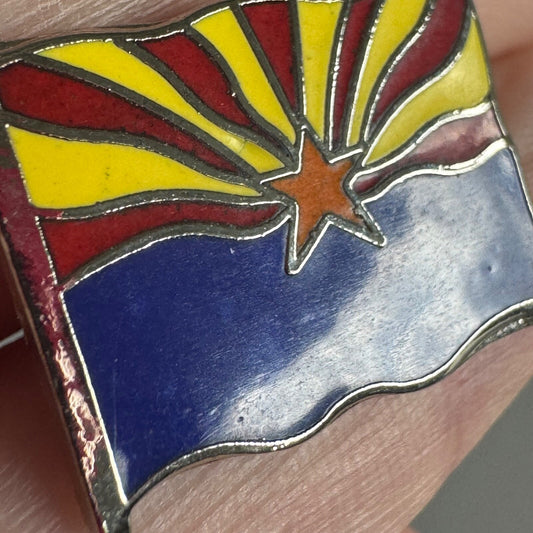 Very Nice Arizona State Flag Enamel Pin – Colorful Souvenir Lapel Badge