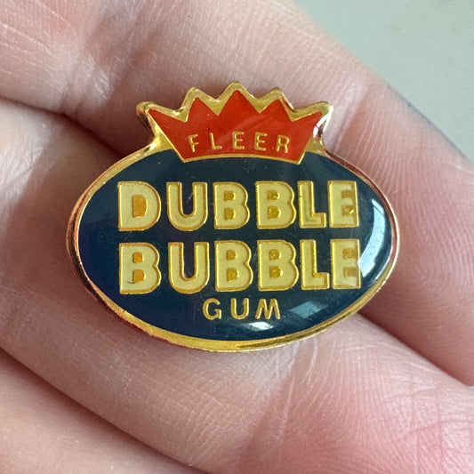 Vintage Fleer Dubble Bubble Gum Logo Lapel Pin RARE