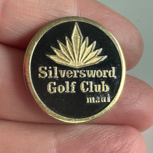 Vintage Silversword Golf Club Maui Lapel Pin Hawaii