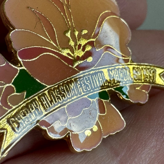 Vintage Cherry Blossom Festival Macon Georgia 1997 Lapel Pin 