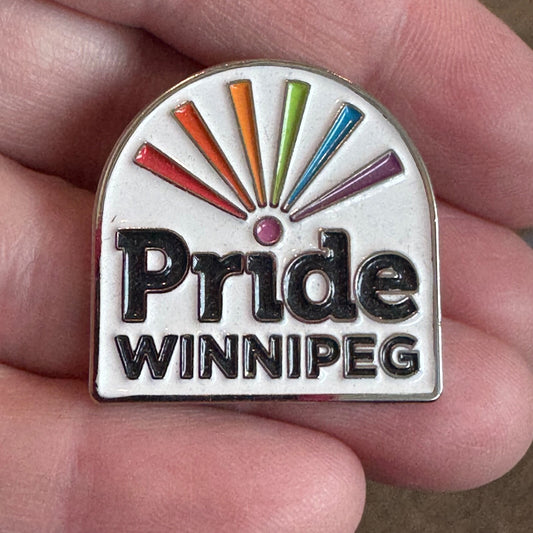 Winnipeg Canada Pride LGBTQ Enamel Rainbow Lapel Pin