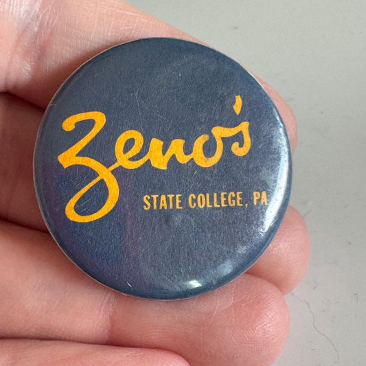 Vtg Zeno's Pub State College Pennsylvania Lapel Pin Button Penn State University