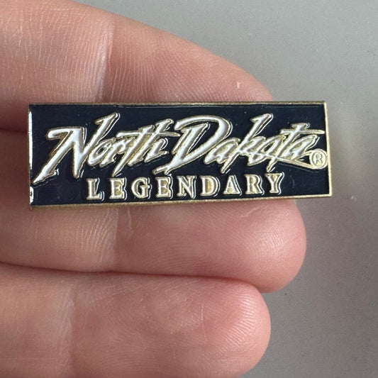 North Dakota Legendary Logo Pin – Vintage Tourism Promotional Badge