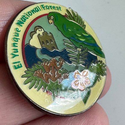 Vintage El Yunque National Forest Lapel Pin Puerto Rico