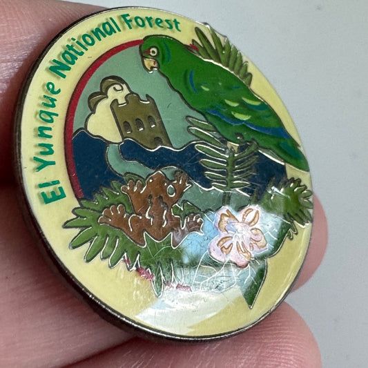 Vintage El Yunque National Forest Lapel Pin Puerto Rico