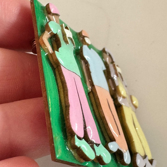 Vintage Designs by Lucinda Doctors Nurses Medical Scrubs Brooch Lapel Pin