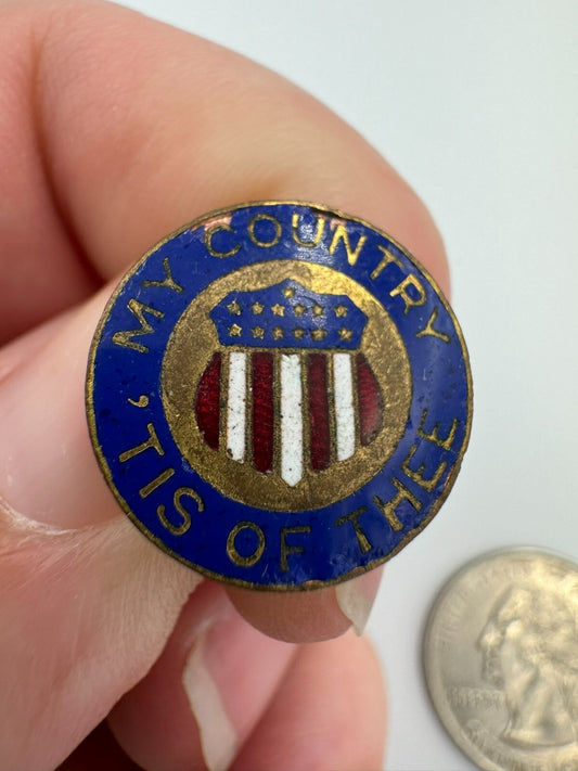 My Country Tis of Thee pin back button