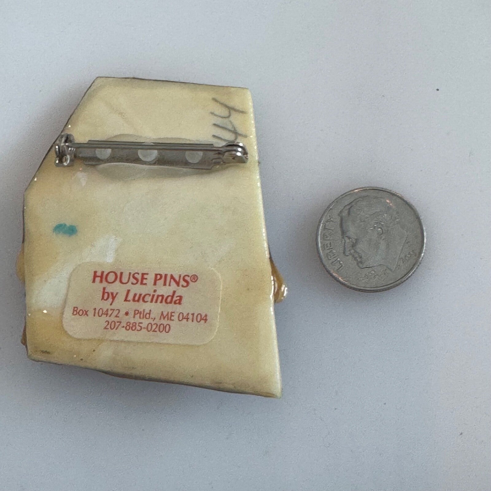 Vintage House Pins by Lucinda Heart Sun Car Brooch Pin