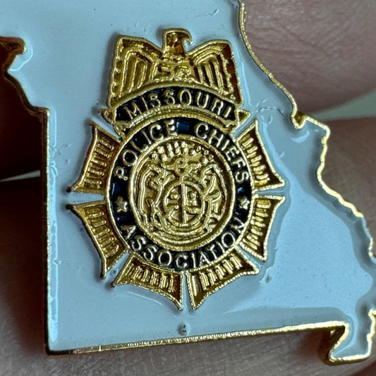 Vintage Missouri Police Chiefs Association Lapel Pin Logo Enamel