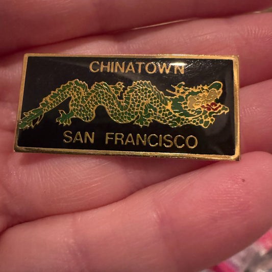 Amazing Vintage Chinatown San Francisco Lapel Pin Dragon