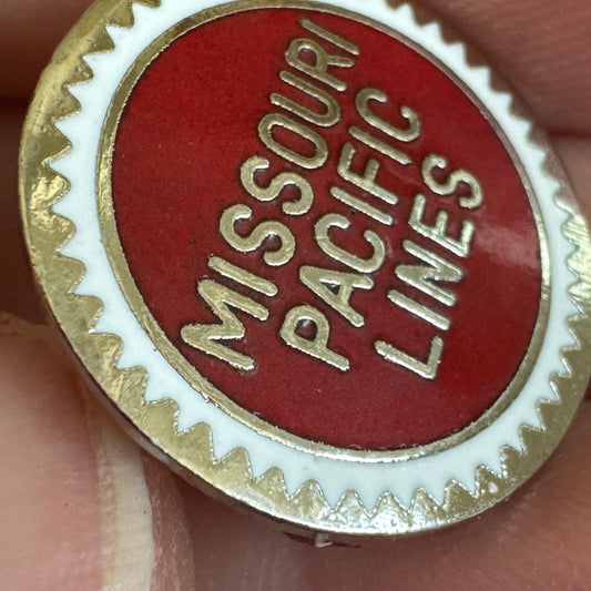 Vintage Missouri Pacific Lines Railroad Logo Lapel Pin Tie Tack Mo-Pac