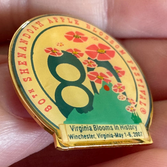 2007 80th Shenandoah Apple Blossom Festival Winchester Lapel Pin