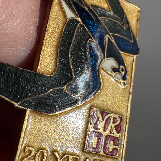 Vintage National Resource Defense Council Peregrine Falcon NRDC 20 Years Pin
