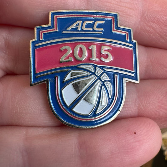 2015 ACC Basketball Enamel Lapel Pin Atlantic Coast Conference