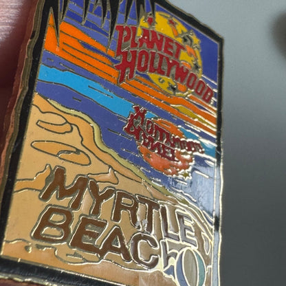 Planet Hollywood Myrtle Beach Sunset Pin – Retro Beach Scene Souvenir