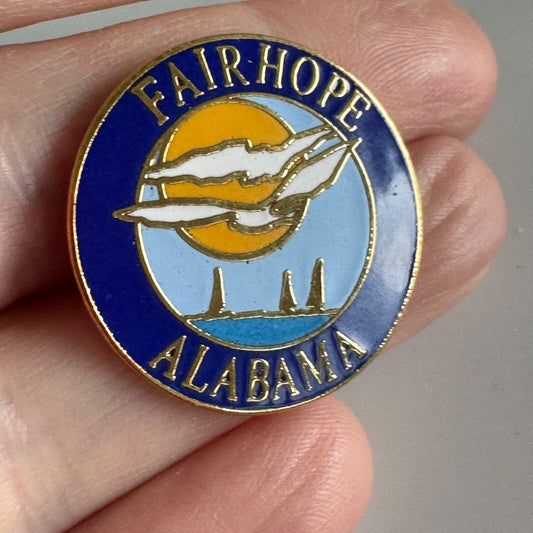 Vintage Fairhope Alabama AL Souvenir Tourist Lapel Pin
