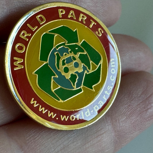 Vintage World Parts Lapel Pin Recycling