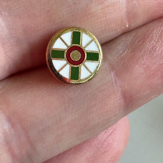 Vintage Church of World Messianity Japanese Religion Lapel Pin Tie Tack RARE